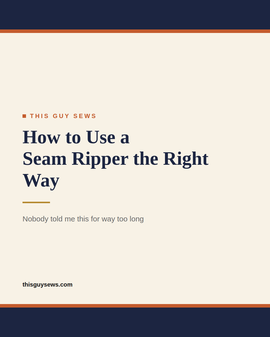 How to Use a Seam Ripper the Right Way How to Use a Seam Ripper the Right Way featured image, This Guy Sews