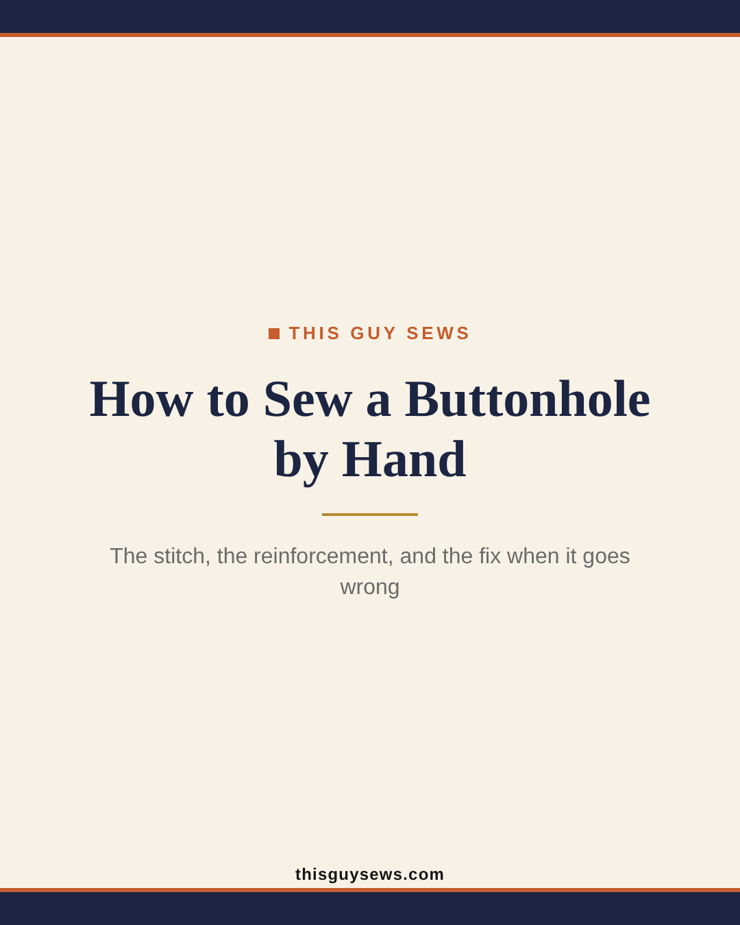 sew-a-buttonhole-by-hand How to sew a buttonhole by hand